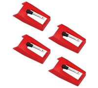 Juego de 4 piezas / 6 piezas de repuesto para tocadiscos de diamante para maleta, tocadiscos, fonógrafos, reproductores de vinilo, tocadiscos, agujas de repuesto