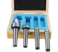 Juego de 4 piezas de centro de torno de madera para accionamientos de metalurgia taza de espolón MT2 torno de madera Live Center Accesorios cónicos Live