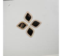 Juego de 4 piezas de espejos decorativos de pared de de acrílico, Subfield, estilo bohemio, de pared moderno, 9 x 13 cm, adecuado para decoración de pared de baño, dormitorio y