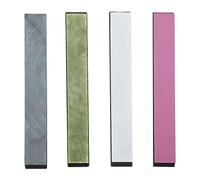 Juego de 4 piezas de piedra de afilar colorida con base, kit de piedra de afilar, herramienta de afilador de cuchillos de ángulo fijo con base antideslizante, piedras de afilar de