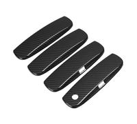 Juego de 4 piezas de repuesto para Dodge para Charger 2011-2020 para manija de puerta exterior de coche, decoración con agujero negro (textura de fibra de carbono)
