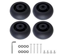 Juego de 4 piezas de repuesto para maleta, 40 x 18 mm, goma con rodamientos, rueda lisa para reparación de daños en el carrito, como se muestra
