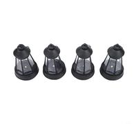 Juego de 4 piezas de repuesto para mini farolillos solares, para estatuas de jardín, 13 x 7,5 cm, carcasa de acrílico resistente a la intemperie, con gancho, plástico negro, lámpara exterior para