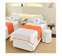 Juego De 4 Piezas De Ropa De Cama para Spa, Cubrecama Con Orificio para Reposacabezas Faldón Elástico para Salones De Belleza Y Salas De Fumigación(Multi-colored/M,180x70x55 cm)