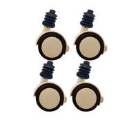 Juego de 4 piezas de ruedas universales for cuna de bebé, ruedas redondas de tubo de hierro, ruedas for bastidor, ruedas silenciosas de tubo de acero inoxidable con freno(22mm)