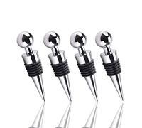 Juego De 4 Piezas De Tapón De Vino Tapón De Champán Para Botella De Vino, Tapón De Botella De Vino, Utilizado Para Vino, Champán, Vino Tinto, Cerveza, Sellador De Botella De Vidrio (Plateado)