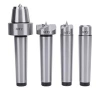 Juego de 4 piezas de torno de madera MT2 Live Center - Árbol de copa impulsora para carpintería y metalurgia con caja de madera, compatible con la mayoría de tornos de mesa