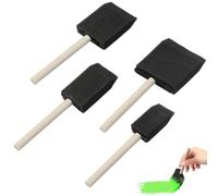 Juego de 4 pinceles de esponja, utensilios de pintura, esponja, pincel de esponja, cepillo de esponja con mango de madera, pincel de espuma, aplicador de pintura, sello de esponja de pintura