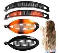 Juego de 4 Pinzas de Pelo,2 Banana Clip y 2 Pinzas para el Cabello,Mujer,Accesorios para Pelo de Plátano,Hair Clips para Mujeres y Niñas