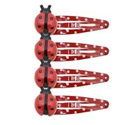 Juego de 4 pinzas para el pelo de mariquitas para adultos y niños, divertidas, diseño de pico de pato, juego de pines estéticos, adorno de moda lateral simple