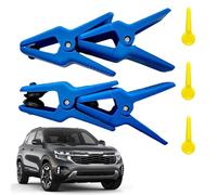 Juego de 4 Pinzas para Mangueras - Kit de Tapones para Líneas de Freno y Combustible | Alicates de Sellado Antideslizantes para Taller | Herramientas Profesionales de Nailon con 3 Tapones Extra