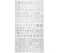 Juego de 4 plantillas BGA para MTK SoC para MSM para RAM PM IC Reballing Direct Heat Solder Ball Replacement Stainless Steel Mesh Template