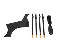 Juego de 4 plantillas para barba con múltiples curvas, herramienta de modelado de barba para contornos precisos y recorte independiente para hombres en movimiento o en casa ABS Nylon (negro)