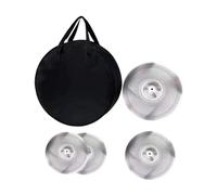 Juego de 4 platillos de batería de bajo volumen con bolsa de almacenamiento de 14, 16, 20 pulgadas, ligeros platillos de práctica para principiantes, sala de música