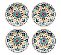 Juego de 4 platos ce cena de melamina de Epicurean, modelo Rio Medallion; 26 cm
