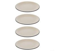 Juego de 4 platos de melamina, ligeros, para camping (marrón) | Melamina irrompible, fácil de transportar, ideal para camping, picnic, al aire libre, apto para lavavajillas
