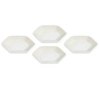 Juego de 4 Platos de Merengue Hexagonales de Cerámica de Gres 10xm (Merengue) - LE CREUSET