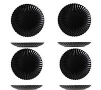 Juego de 4 platos llanos de cerámica de 10 pulgadas, para ensalada, filete, pasta, postre y aperitivo, aptos para microondas y lavavajillas, vajilla de cocina (color rosa, 8 pulgadas, paquete de 4