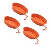 Juego de 4 platos llanos y cuencos de acero inoxidable para aperitivos, juego de vajilla de acero fácil de usar para usuarios