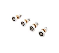 Juego de 4 poleas nailon latón for puertas corredizas, accesorios for cabinas ducha Para Mampara(23.0mm)