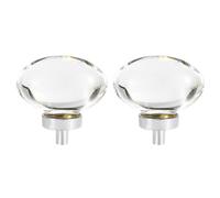 Juego de 4 pomos de cristal de diamante para cajones y manijas de puerta con base redonda de oro transparente, con tornillos, 7 estilos para armarios de cocina, tocador de baño, cajones de aparador,
