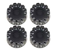 Juego de 4 pomos de guitarra para guitarra eléctrica Epiphone LP, juego de pomos de control de tono de volumen de velocidad, compatible con estilo Les Paul, negro, blanco, dorado, marrón (26,2 x 12,8