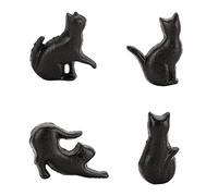 Juego de 4 pomos en forma de gato para cajones de armario, hierro, para puertas de armario de cocina, tiradores para armarios, accesorios para gabinetes para decoración del hogar de Sumnacon