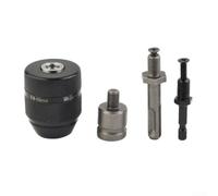 Juego de 4 portabrocas sin llave 3/8-24UNF de 0,8-10 mm con Quick | Portabrocas sin llave de 0,8 a 10 mm, adaptador de cambio rápido 3/8-24UNF, para convertidor sds Plus a sin llave