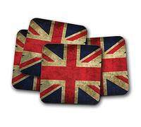 Juego de 4 posavasos con la bandera del Reino Unido