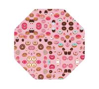 Juego de 4 Posavasos de Cuero diseños de Cupcakes, donas, Muffins y azúcar. Resistentes al Calor y a Las Manchas, Ideales para la Cocina.