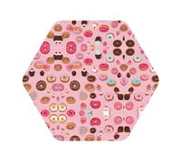 Juego de 4 Posavasos de Cuero diseños de Cupcakes, donas, Muffins y azúcar. Resistentes al Calor y a Las Manchas, Ideales para la Cocina.