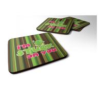 ""Juego de 4 posavasos de espuma de 3,5"" de Caroline's Treasures Cactus I'm Stuck on You, multicolor