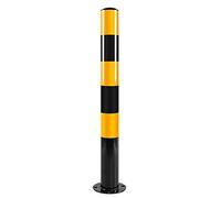 Juego de 4 postes de metal de acero resistente para control de tráfico, postes de señal de seguridad para entradas y zonas sensibles. Tamaño: 76 x 750 x 1,5 mm