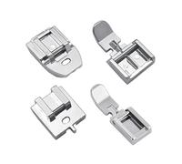 Juego de 4 prensatelas Compatible with cremalleras invisibles Compatible with máquinas de coser Singer, Juki y Brother de vástago bajo y sistema de fijación a presión.