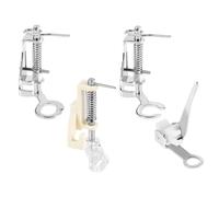 Juego de 4 Prensatelas de Metal Grandes Zurcir de Movimiento Libre para Máquinas de Coser Singer Brother Janome y Más, Incluye Prensatelas para Punta Cerrada y Punta Abierta y Acolchado y Bordado