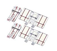 Juego de 4 prensatelas para máquina de coser, pies de costura rectos, multifuncionales, para máquina de coser doméstica