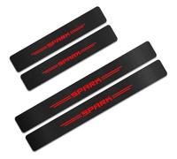 Juego De 4 Protectores De Umbral De Puerta para Automóvil En Fibra De Carbono, Tiras Adhesivas para Chevrolet Rojo Chispa, Protección contra Arañazos. Barreras Interiores De Fácil Instalación