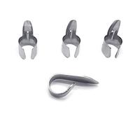Juego de 4 púas de dedo de acero inoxidable para guitarra, color plateado, ajustables, de metal, para guitarra, banjo, púa de pulgar para protector acústico de la punta de los dedos, kit de acero