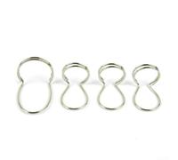 Juego de 4 púas de dedo para guitarra de acero inoxidable para bajo eléctrico, instrumentos de cuerda clásica, púas de metal, plata y oro (plata)