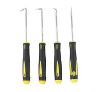 Juego de 4 púas y ganchos para junta de sello de aceite O para extracción de anillos, herramientas de mango de acero TPR con ganchos rectos de ángulo pequeño de 90 grados para reparación de bicicletas