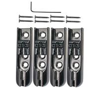 Juego de 4 puentes individuales for guitarra y bajo, con 8 tornillos for bajo de 4 cuerdas.(Schwarz)