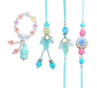 Juego de 4 pulseras Rakhi para hermano y bhabhi Rakhi lumba para Bhai Bhaiya veera Raksha Bandhan Rakhi, juego de pulseras Dora con paquete de regalo para hermano, hermana, festival indio