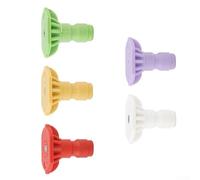 Juego de 4 puntas de pulverización para lavadora a presión de 1/4 pulgadas con extremos de conexión rápida para un cambio rápido entre modos de pulverización y rendimiento estable (1,1 mm (035))