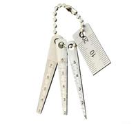 Juego de 4 reglas cónicas de acero inoxidable con calibre triangular y medidor de apertura para medición exacta y tamaño de espacio