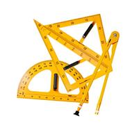 Juego de 4 reglas geométricas magnéticas, juego de geometría de pizarra blanca para aula, con brújula, triángulos, reglas para profesores de escuela, termómetro de sonda de acero inoxidable