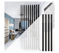 Juego de 4 rejillas divisorias de pared de suelo a techo, color negro, 160 cm, versátil divisor de habitación, diseño que ahorra espacio, decoración elegante para el hogar, fácil instalación