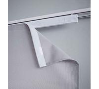 Juego de 4 rieles plegables de 60 cm, color blanco, para cortina corredera, barra de contrapeso, rodillos y deslizadores en X para su uso en cualquier sistema de rieles existente, 20190417S