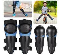 Juego de 4 rodilleras y coderas para niños, equipo de protección ajustable para motos de cross, patinaje, esquí, ciclismo, motocross