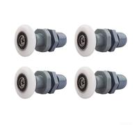 Juego de 4 rodillos ajustables para puerta de ducha, poleas de 19 a 27 mm de diámetro, deslizamiento suave, silencioso, kit de repuesto para mamparas de ducha de vidrio y cabinas de vapor (25 mm)