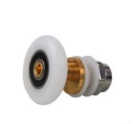 Juego de 4 rodillos de nailon para puerta de ducha con núcleo de latón para puertas corredizas de vidrio de baño, juego de poleas de repuesto compatibles con la mayoría de cabinas de ducha (25 mm)